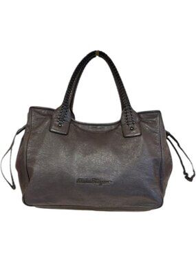 496160CR C1 Salvatore Ferragamo Hand Bag Silver Leather